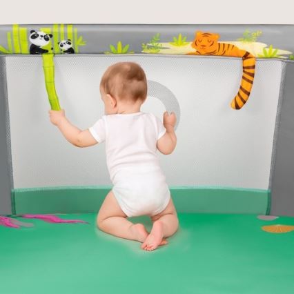 Lionelo - játszókarám MILLE PLUS szürke-zöld