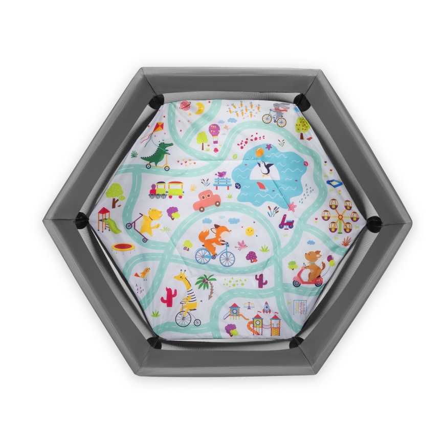 Lionelo - Játszókarám ROEL Szürke Többszínű