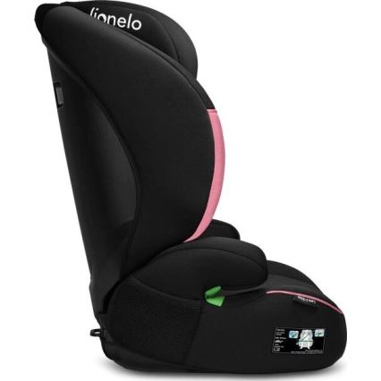 Lionelo - LARS i-Size autósülés 100–150 cm fekete/rózsaszín