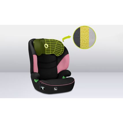 Lionelo - LARS i-Size autósülés 100–150 cm fekete/rózsaszín