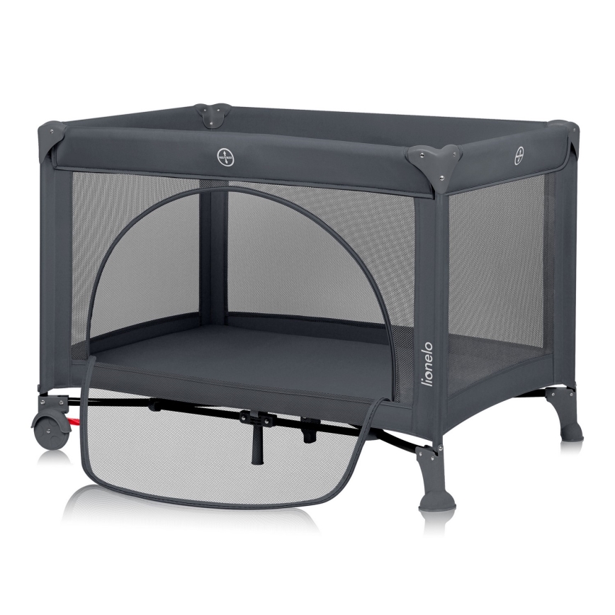 Lionelo - LAURA utazóágy Grey Concrete