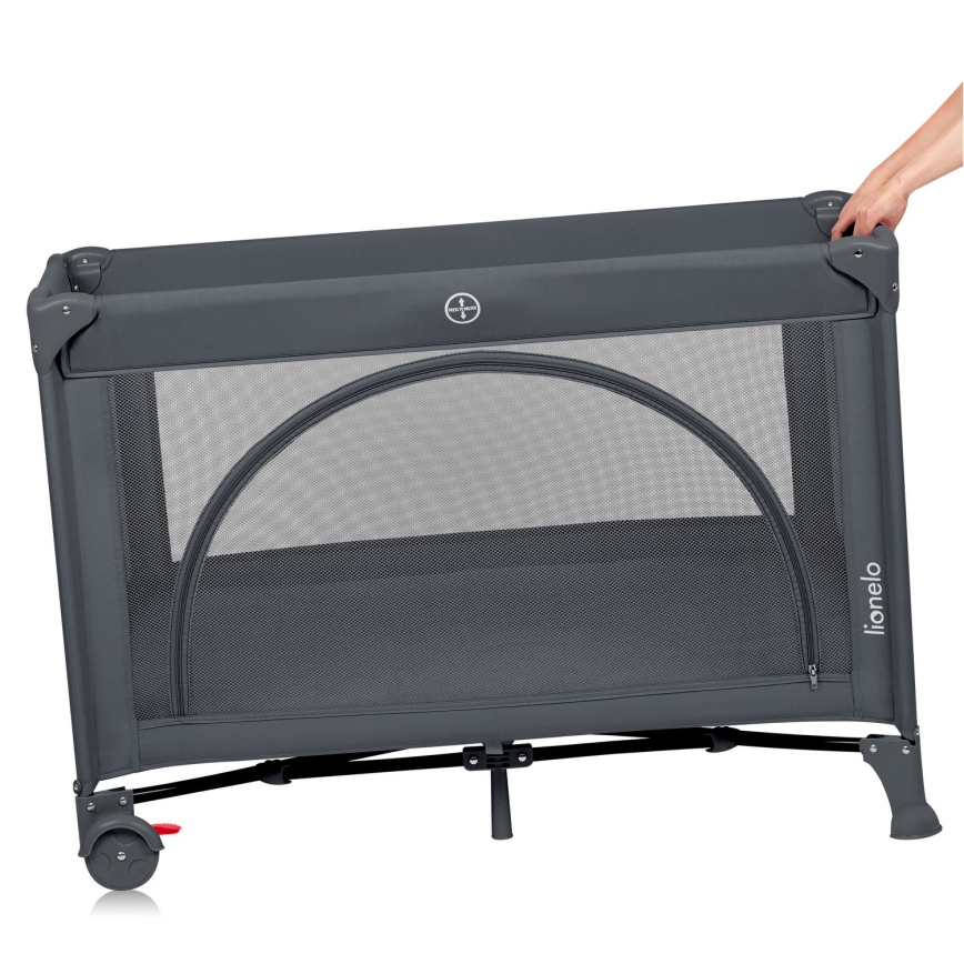 Lionelo - LAURA utazóágy Grey Concrete