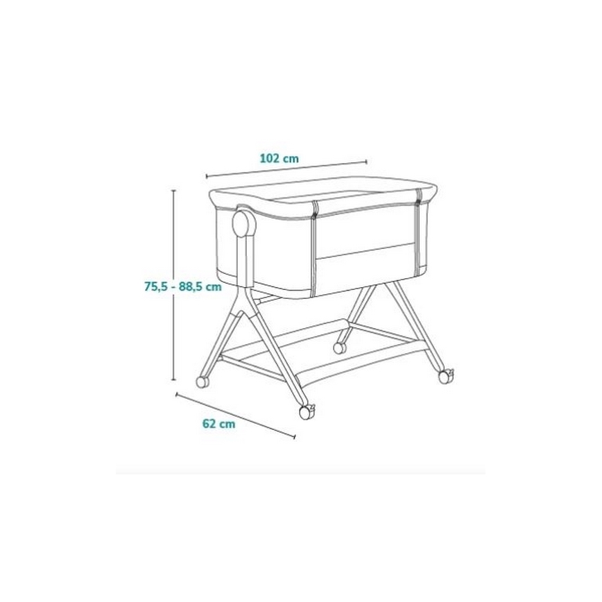 Lionelo - LEONIE PLUS 3 az 1-ben babaágy, bézs