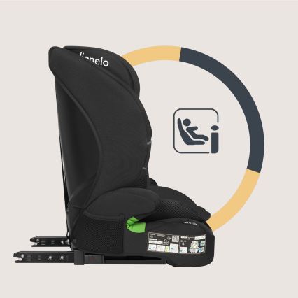 Lionelo - LEVI FIX i-Size autósülés 76-150 cm fekete karbon