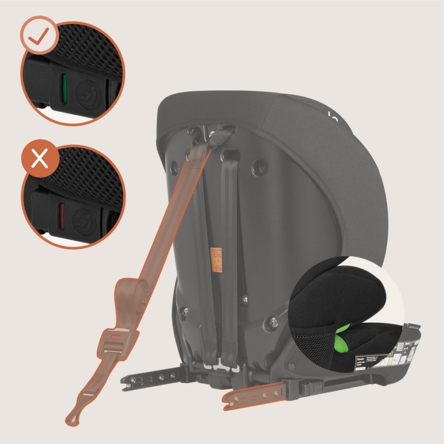 Lionelo - LEVI FIX i-Size autósülés 76-150 cm fekete karbon