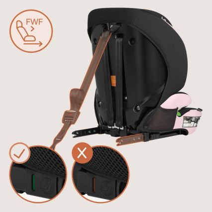 Lionelo - LEVI FIX i-Size gyerekülés 76–150 cm, Pink Baby