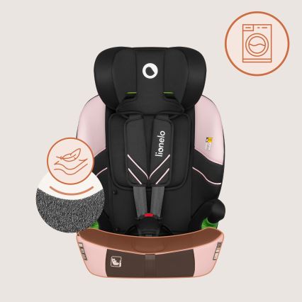 Lionelo - LEVI FIX i-Size gyerekülés 76–150 cm, Pink Baby