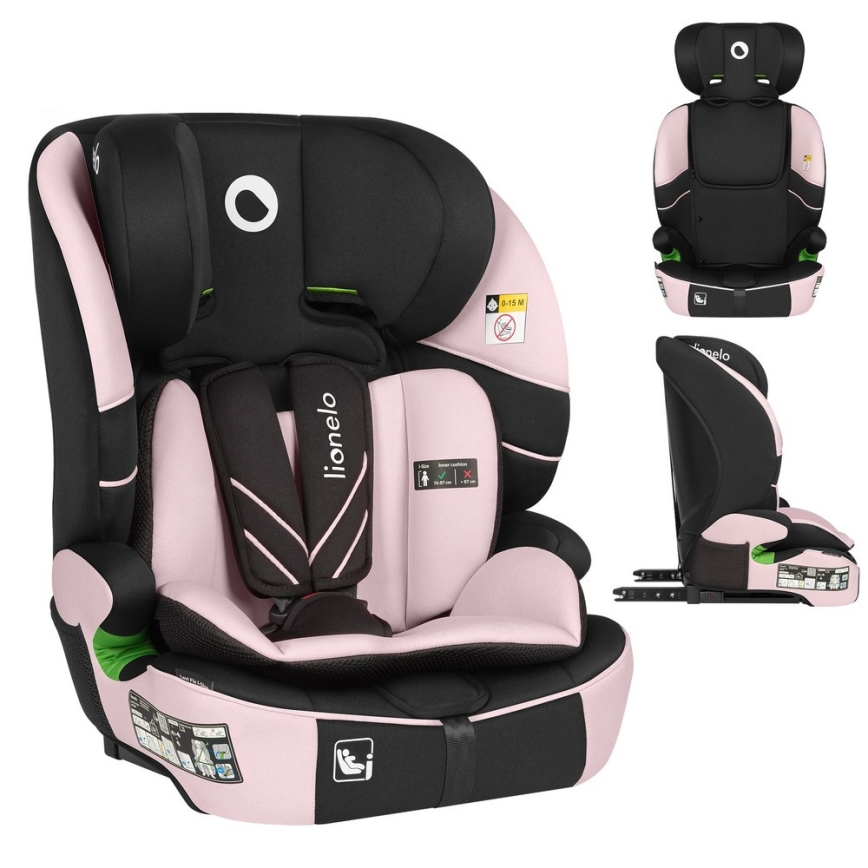 Lionelo - LEVI FIX i-Size gyerekülés 76–150 cm, Pink Baby