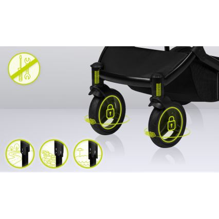 Lionelo - MARI TOUR 2 az 1-ben kombinált babakocsi, Grey Stone