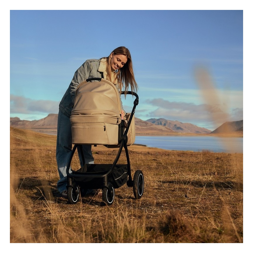 Lionelo - MERIL 3 az 1-ben kombinált babakocsi bézs homok