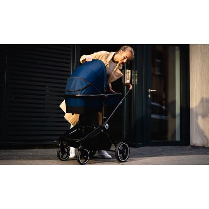 Lionelo - MIKA 2 az 1-ben kombinált babakocsi Blue Navy