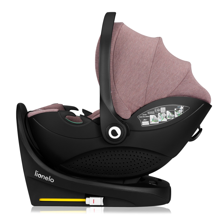 Lionelo - MOXIE SET i-Size 40-87 cm, forgatható autósülés alappal, Pink Mauve
