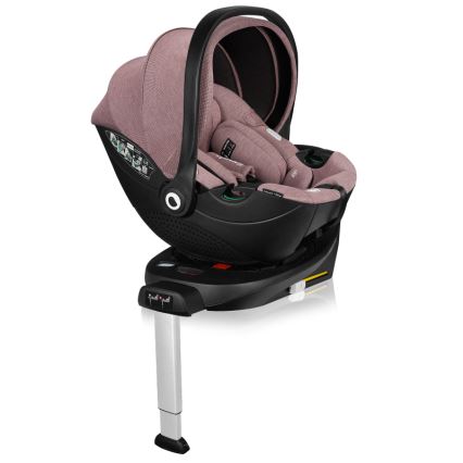 Lionelo - MOXIE SET i-Size 40-87 cm, forgatható autósülés alappal, Pink Mauve