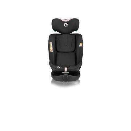 Lionelo - Forgatható autósülés alapzattal NAVY i-Size 40-150 cm fekete/rózsaszín