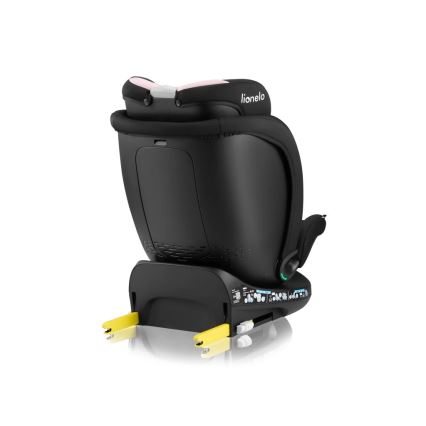 Lionelo - Forgatható autósülés alapzattal NAVY i-Size 40-150 cm fekete/rózsaszín