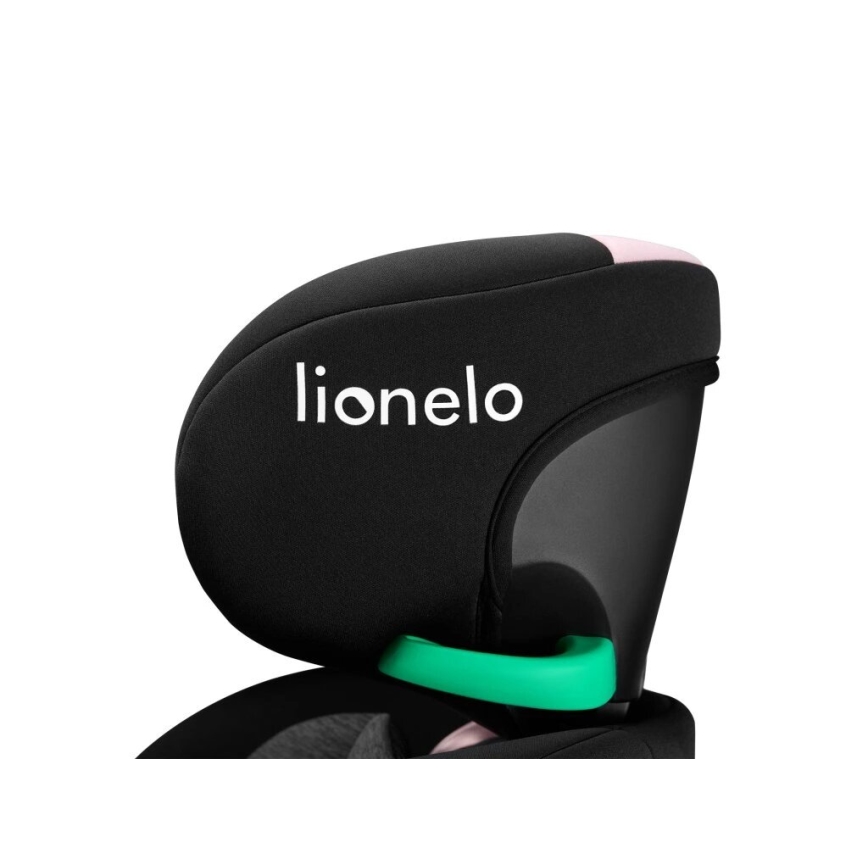 Lionelo - Forgatható autósülés alapzattal NAVY i-Size 40-150 cm fekete/rózsaszín