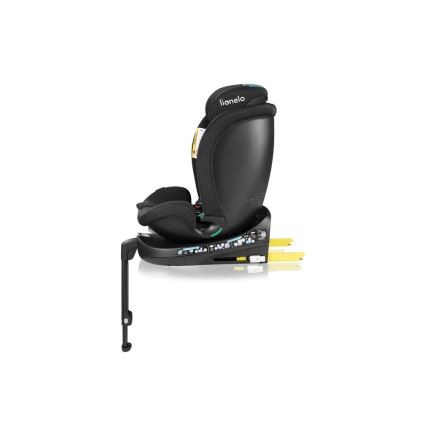 Lionelo - Forgatható autósülés alapzattal NAVY i-Size 40-150 cm fekete/türkiz