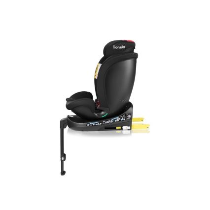 Lionelo - NAVY i-Size 40-150 cm forgatható autósülés talppal, fekete/piros