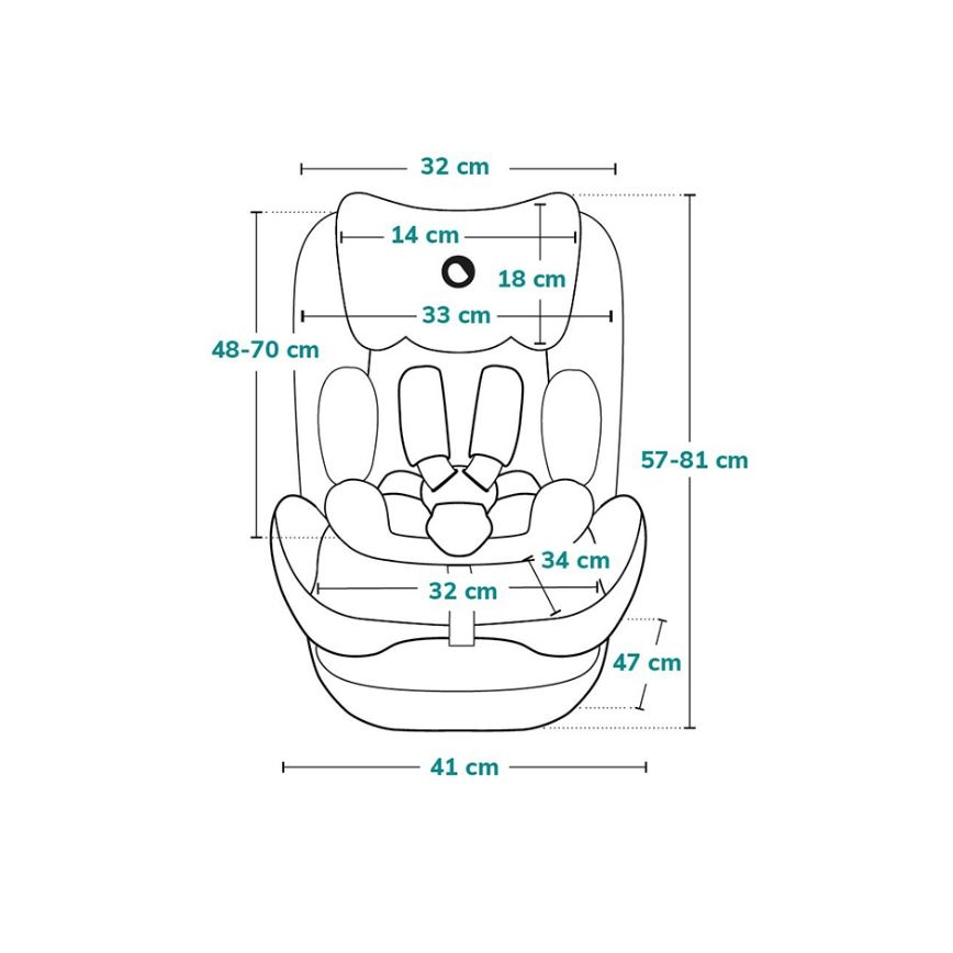Lionelo - NEAL i-Size autósülés 100-150 cm zöld-türkiz
