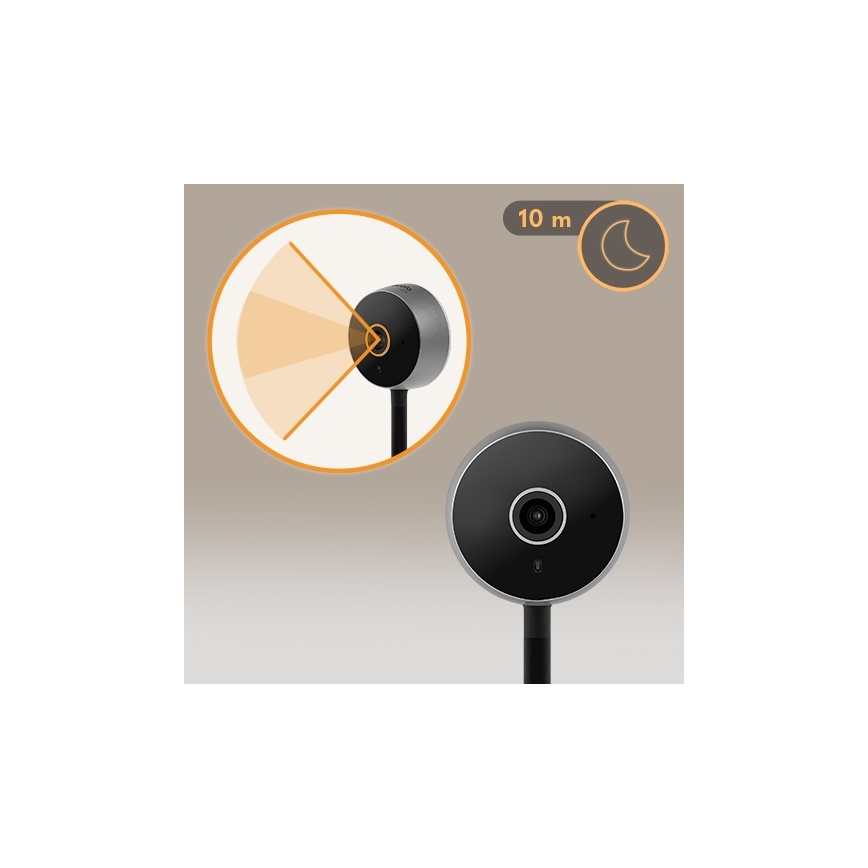 Lionelo - Okos babafigyelő BABYLINE SMART Wi-Fi fekete