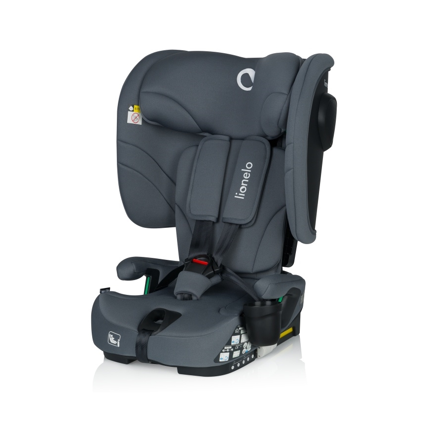 Lionelo - Összecsukható autósülés NELLY i-Size 76-150 cm Szürke Grafit