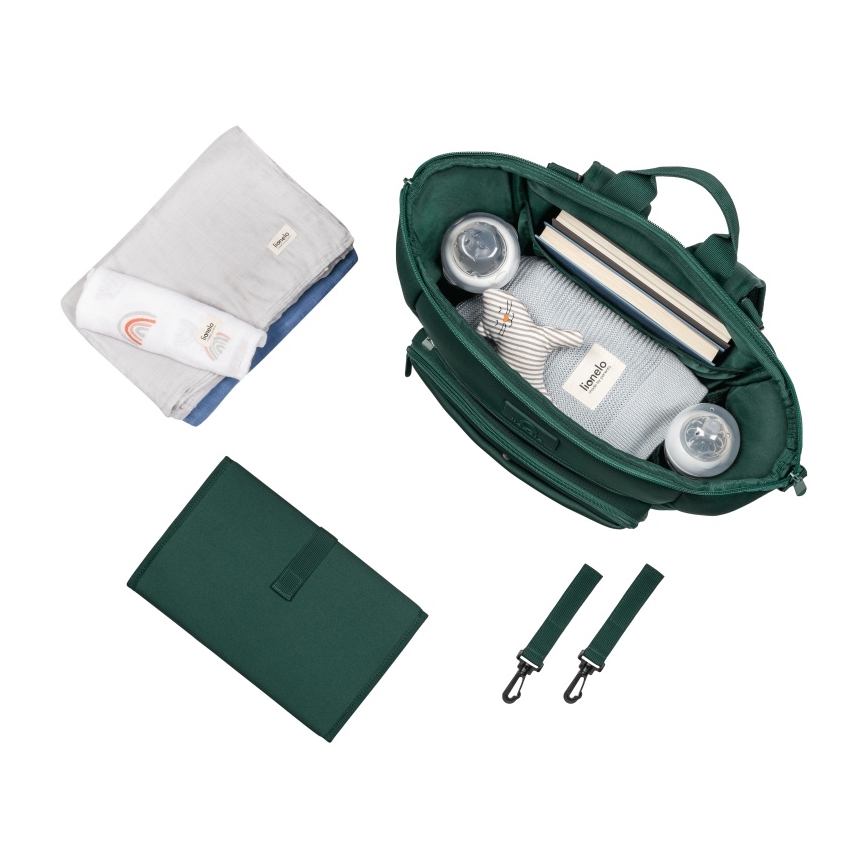 Lionelo - Pelenkázó táska babakocsihoz CUBE Erdei zöld