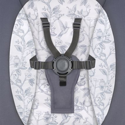 Lionelo - RALF dallamos baba hintaszék 4xAA szürke-fehér + távirányítóval