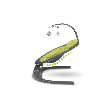 Lionelo - RALF dallamos baba ringató, 4xAA, betonszürke + távirányítóval