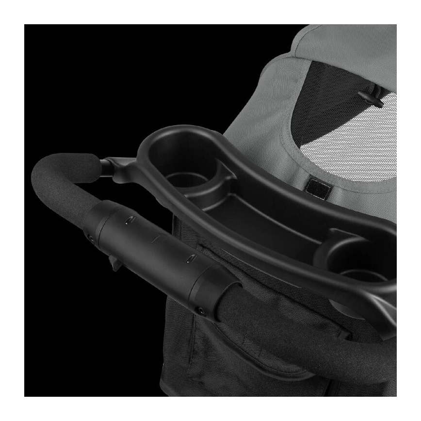 Lionelo - Sport babakocsi EMMA PLUS szürke/fekete