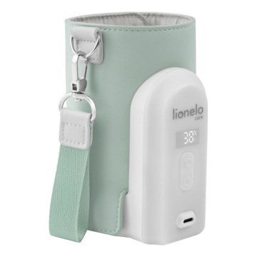Lionelo - Tölthető cumisüveg-melegítő THERMUP GO EVO 18W/5V zöld/fehér