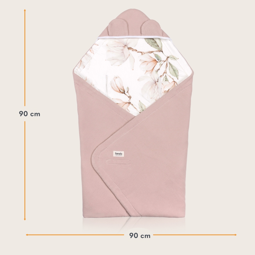Lionelo - TRAVEL SWADDLE pólya autósüléshez 90x90 cm, bézs magnólia