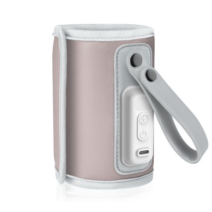 Lionelo - Újratölthető cumisüveg-melegítő THERMUP GO 18W/5V Rózsaszín