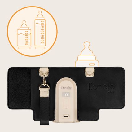 Lionelo - Újratölthető cumisüveg melegítő THERMUP GO EVO 18W/5V fekete/bézs