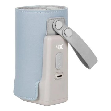 Lionelo - Újratölthető cumisüvegmelegítő THERMUP GO PLUS 10W/5V kék/szürke