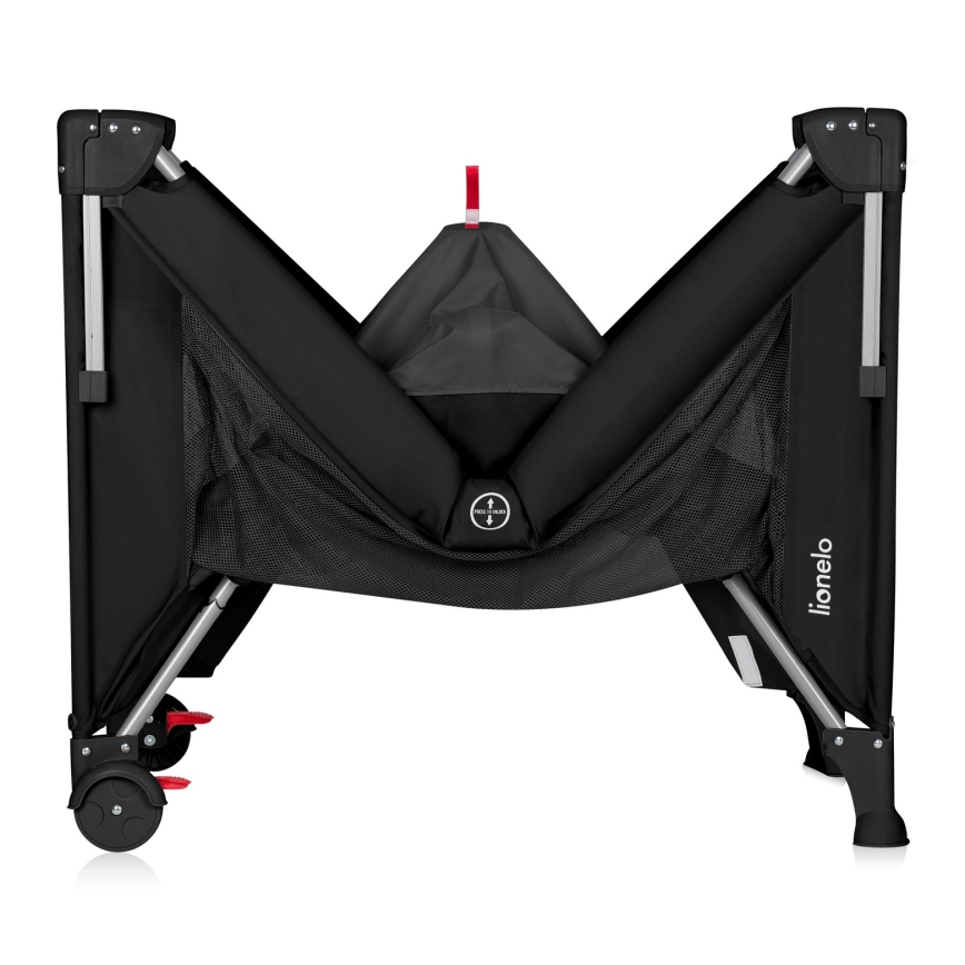 Lionelo - Utazó kiságy 3 az 1-ben ELLEN Fekete karbon