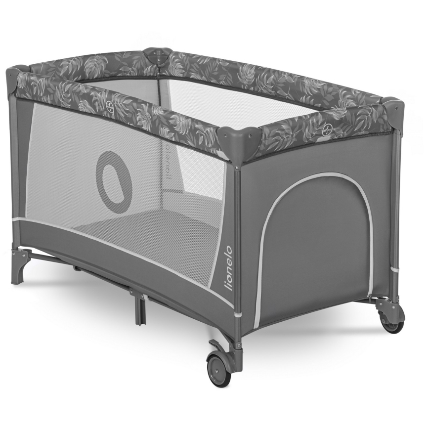 Lionelo - Utazó kiságy FLOWER Kőszürke