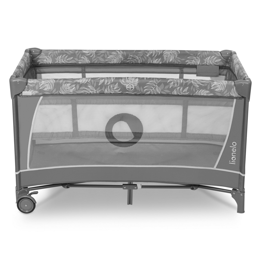 Lionelo - Utazó kiságy FLOWER Kőszürke
