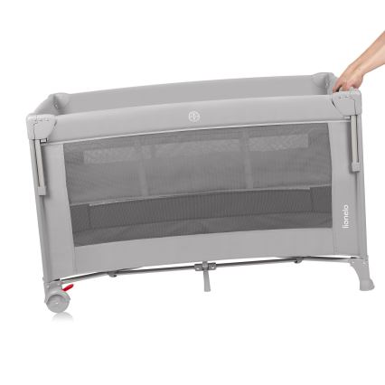 Lionelo - Utazóágy 3 az 1-ben ELLEN beton szürke