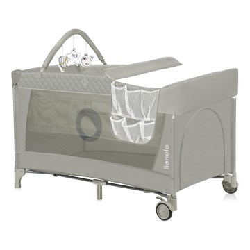 Lionelo - Utazóágy FLOWER Cappuccino