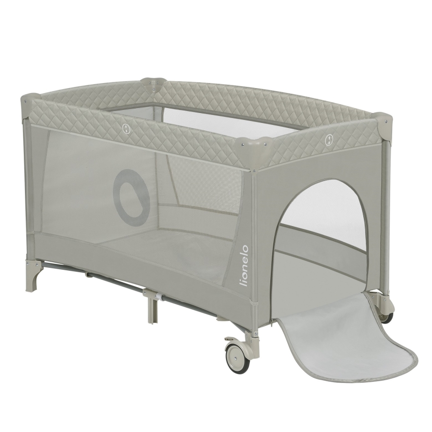 Lionelo - Utazóágy FLOWER Cappuccino