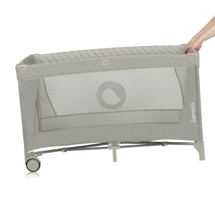 Lionelo - Utazóágy FLOWER Cappuccino