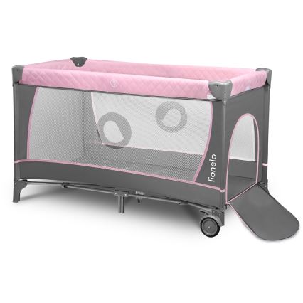Lionelo - Utazóágy FLOWER Flamingo