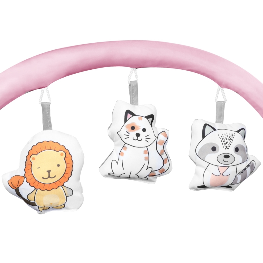 Lionelo - Utazóágy FLOWER Flamingo