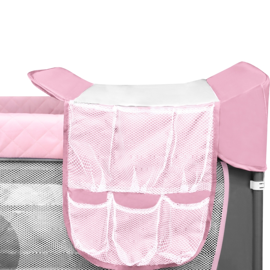 Lionelo - Utazóágy FLOWER Flamingo