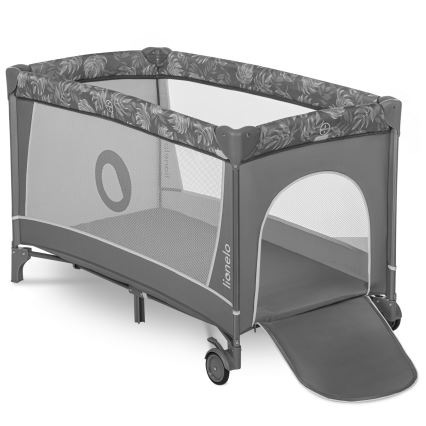 Lionelo - Utazóágy FLOWER Grey Stone