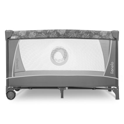 Lionelo - Utazóágy FLOWER Grey Stone