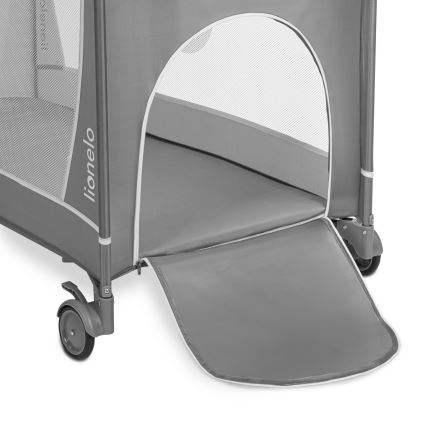 Lionelo - Utazóágy FLOWER Grey Stone