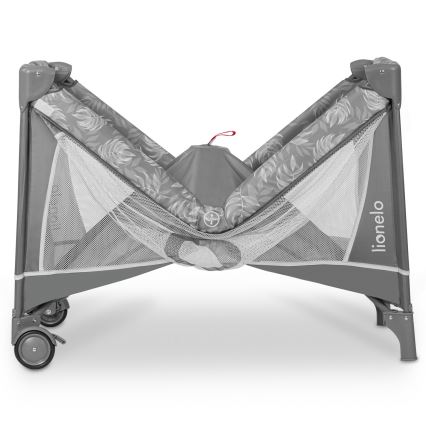 Lionelo - Utazóágy FLOWER Grey Stone
