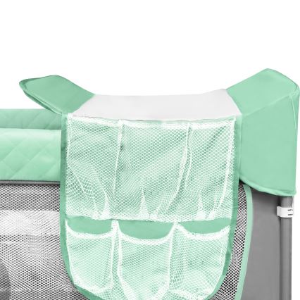 Lionelo - Utazóágy FLOWER türkiz