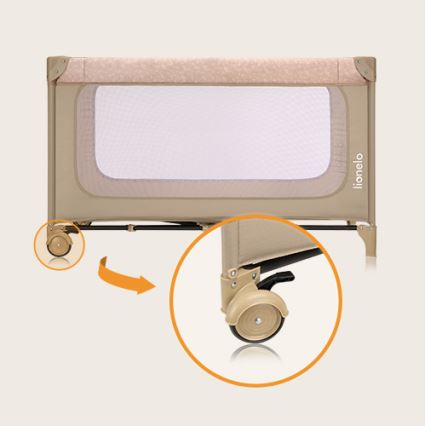 Lionelo - Utazóágy JASMIN EASY FOLD Bézs homok